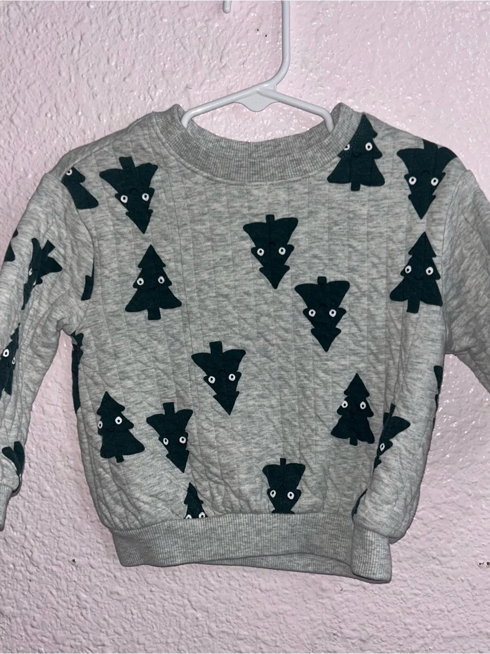 Old Navy Gray Kids Sweatshirt with Black Tree Graphics